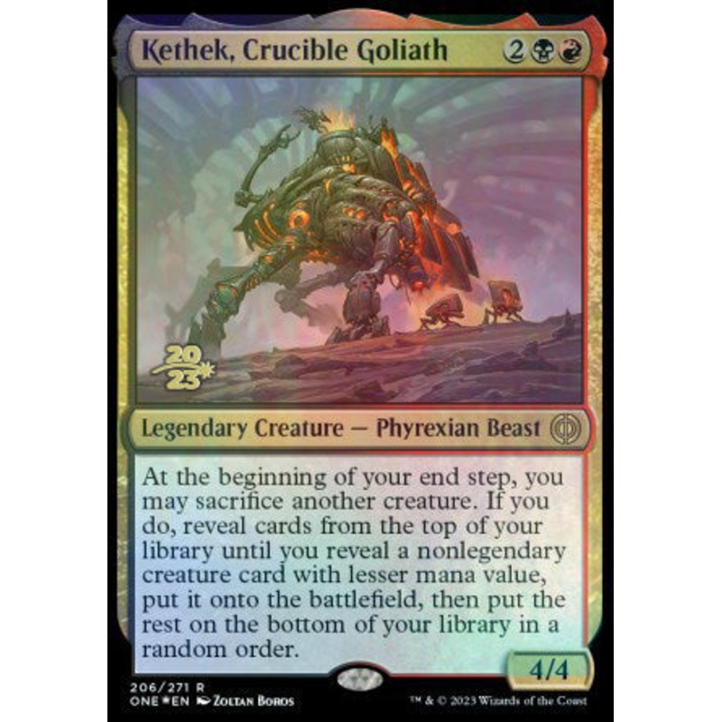 Kethek, Crucible Goliath [Phyrexia: All Will Be One Prerelease Promos]