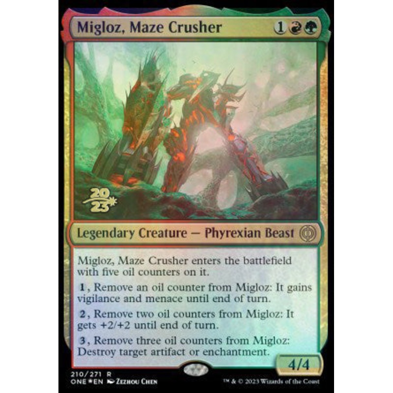 Migloz, Maze Crusher [Phyrexia: All Will Be One Prerelease Promos]