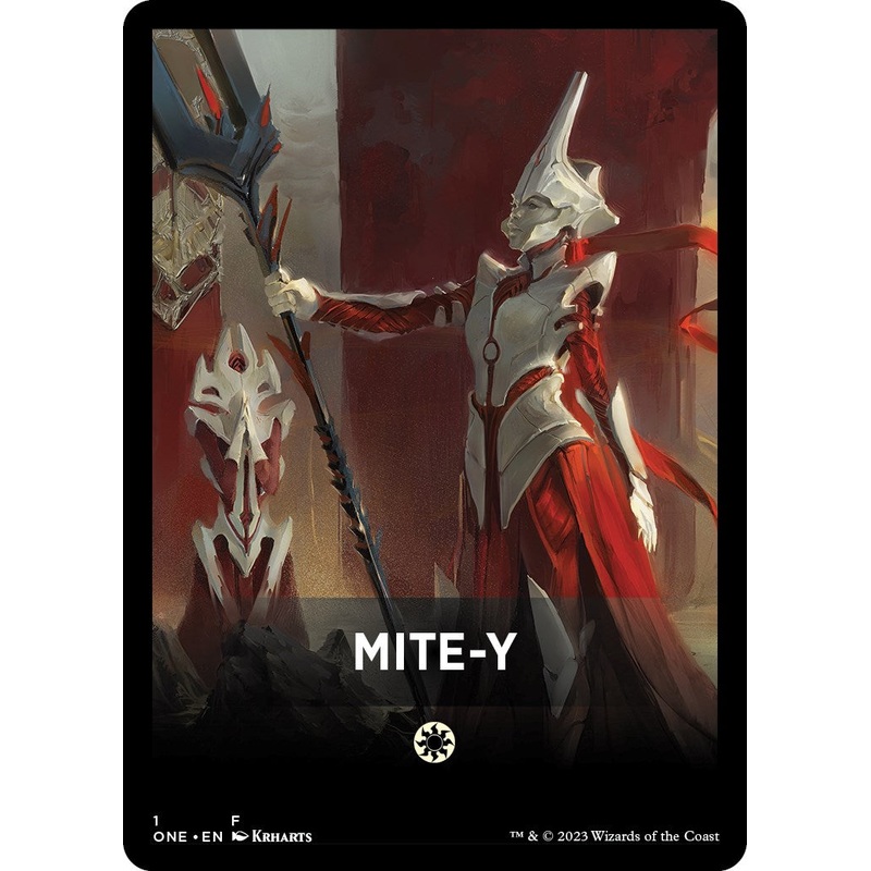 Mite-Y Theme Card [Phyrexia: All Will Be One Tokens]