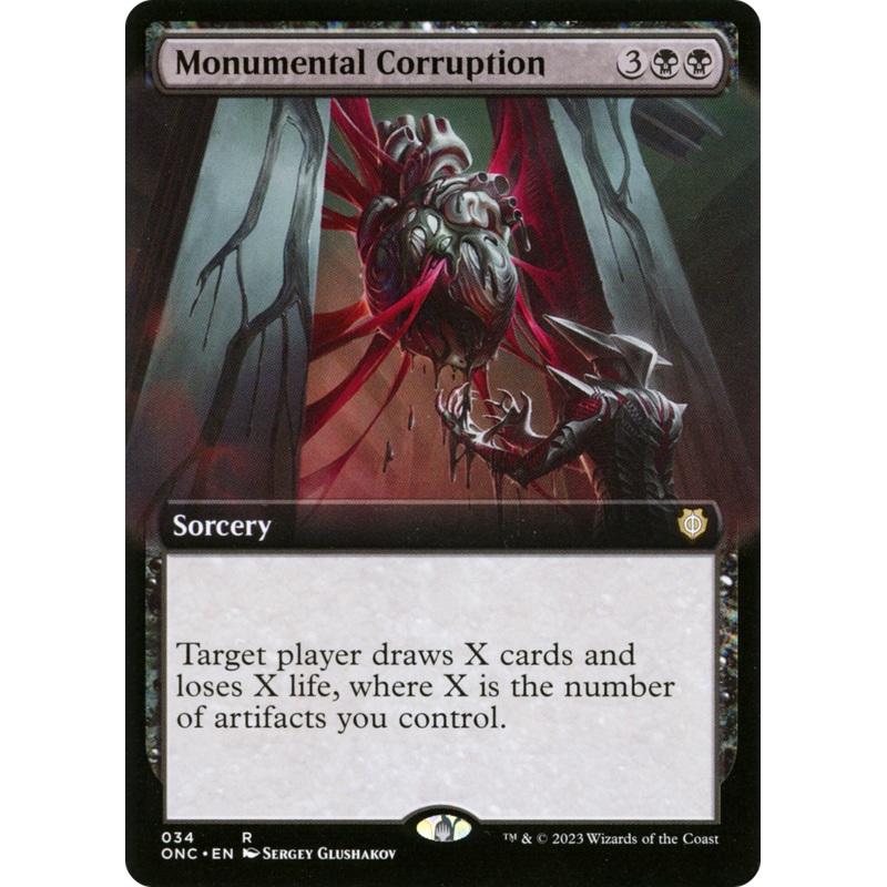 Monumental Corruption (Extended Art) [Phyrexia: All Will Be One Commander]