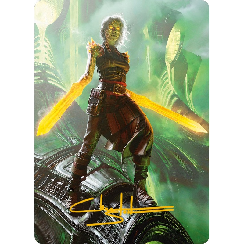 Nahiri, the Unforgiving Art Card (Gold-Stamped Signature) [Phyrexia: All Will Be One Art Series]