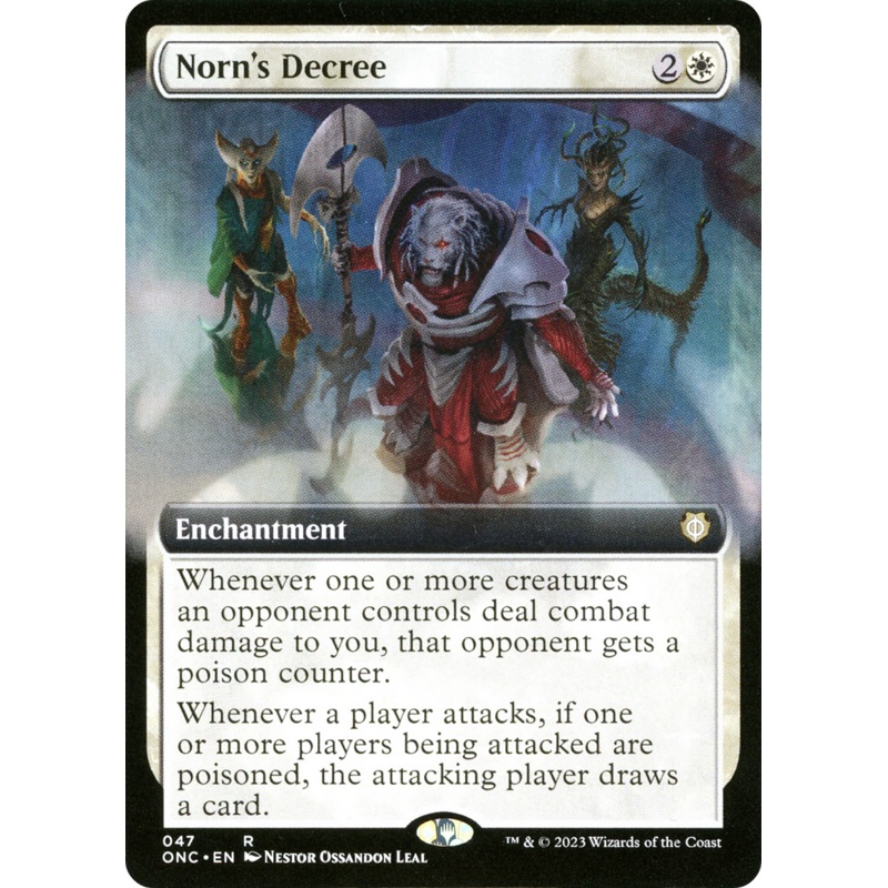 Norn's Decree (Extended Art) [Phyrexia: All Will Be One Commander]