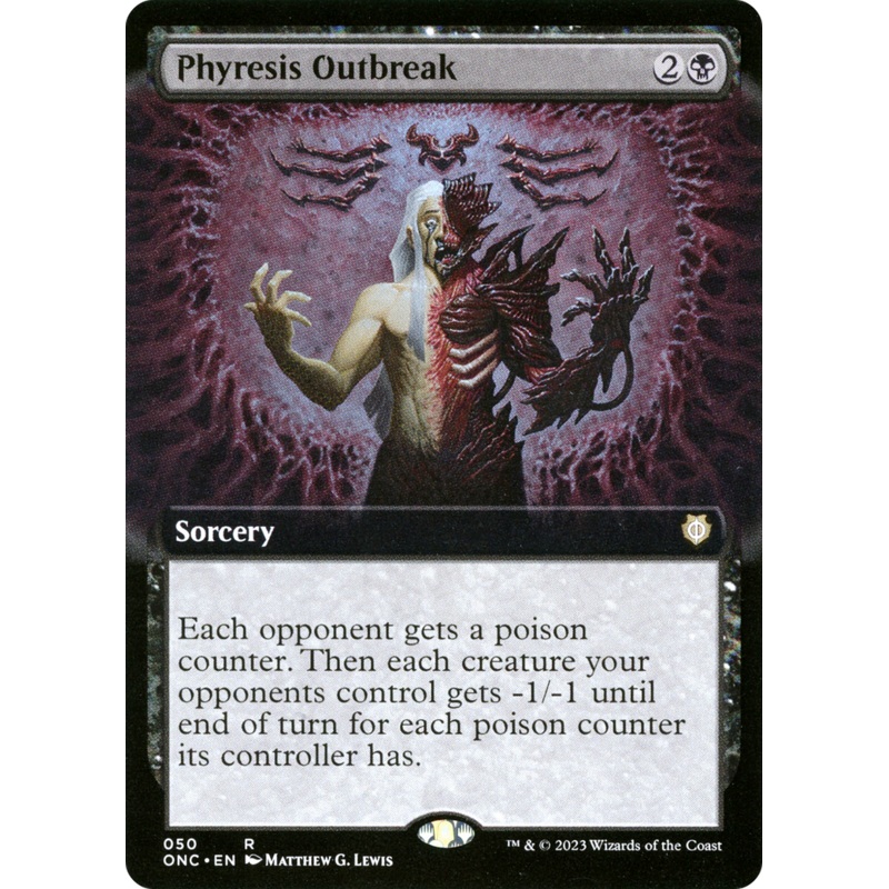 Phyresis Outbreak (Extended Art) [Phyrexia: All Will Be One Commander]