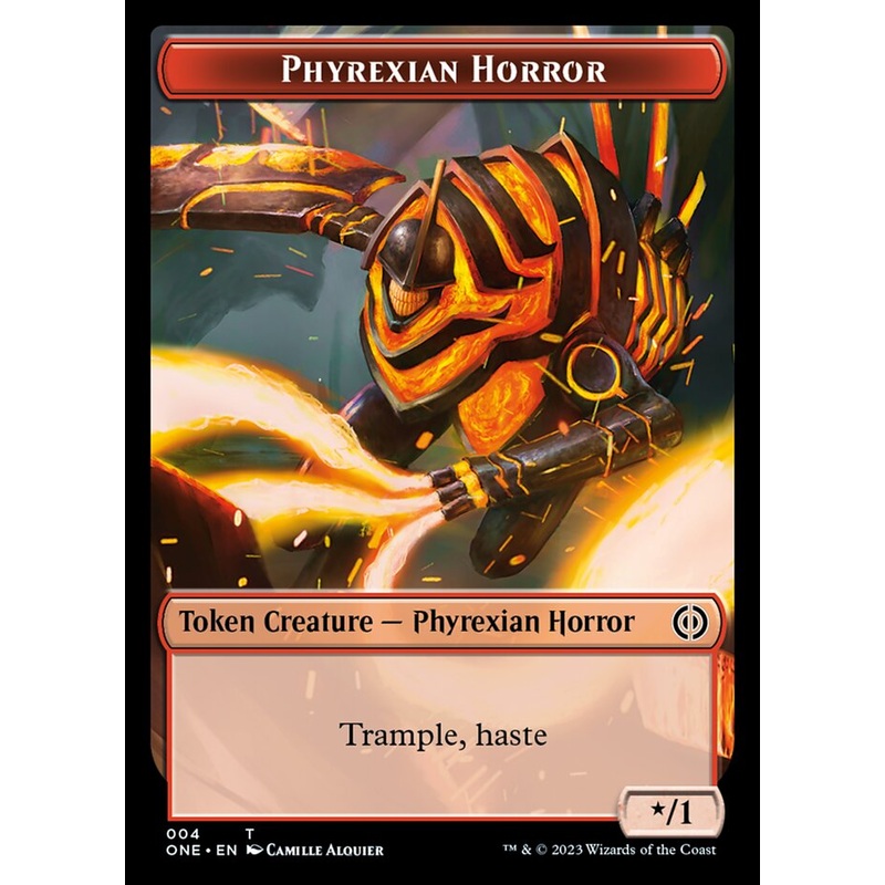 Phyrexian Horror Token (004) [Phyrexia: All Will Be One Tokens]