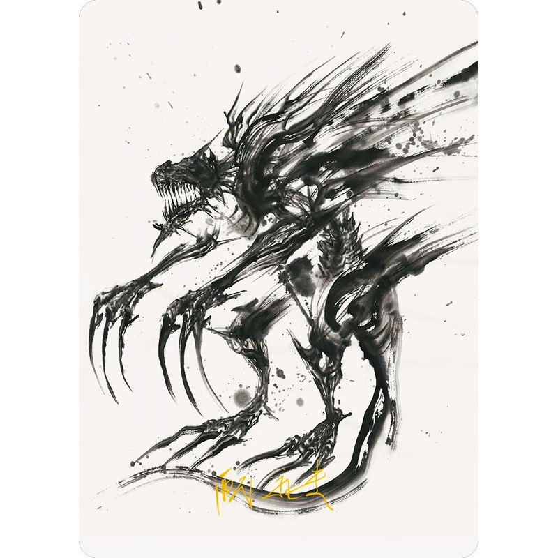 Phyrexian Obliterator Art Card (Gold-Stamped Signature) [Phyrexia: All Will Be One Art Series]