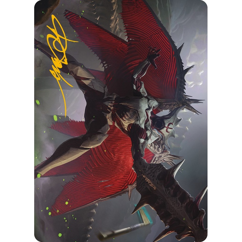 Phyrexian Vindicator Art Card (Gold-Stamped Signature) [Phyrexia: All Will Be One Art Series]