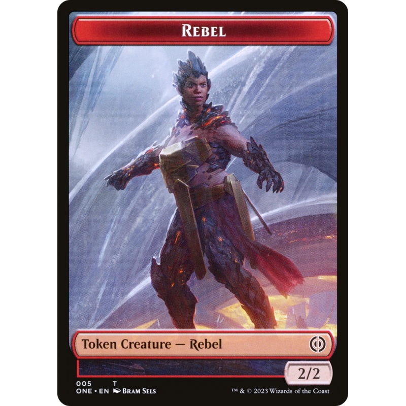 Rebel // Cat Double-Sided Token [Phyrexia: All Will Be One Tokens]