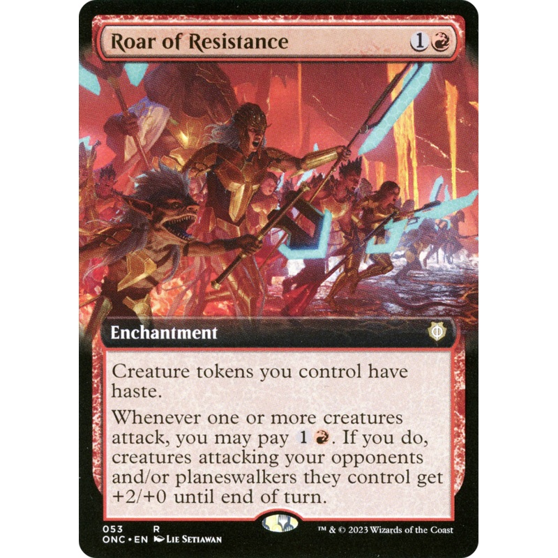 Roar of Resistance (Extended Art) [Phyrexia: All Will Be One Commander]