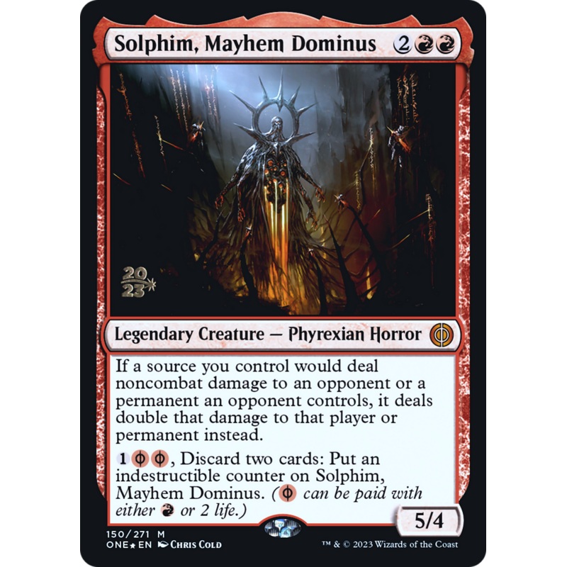 Solphim, Mayhem Dominus [Phyrexia: All Will Be One Prerelease Promos]