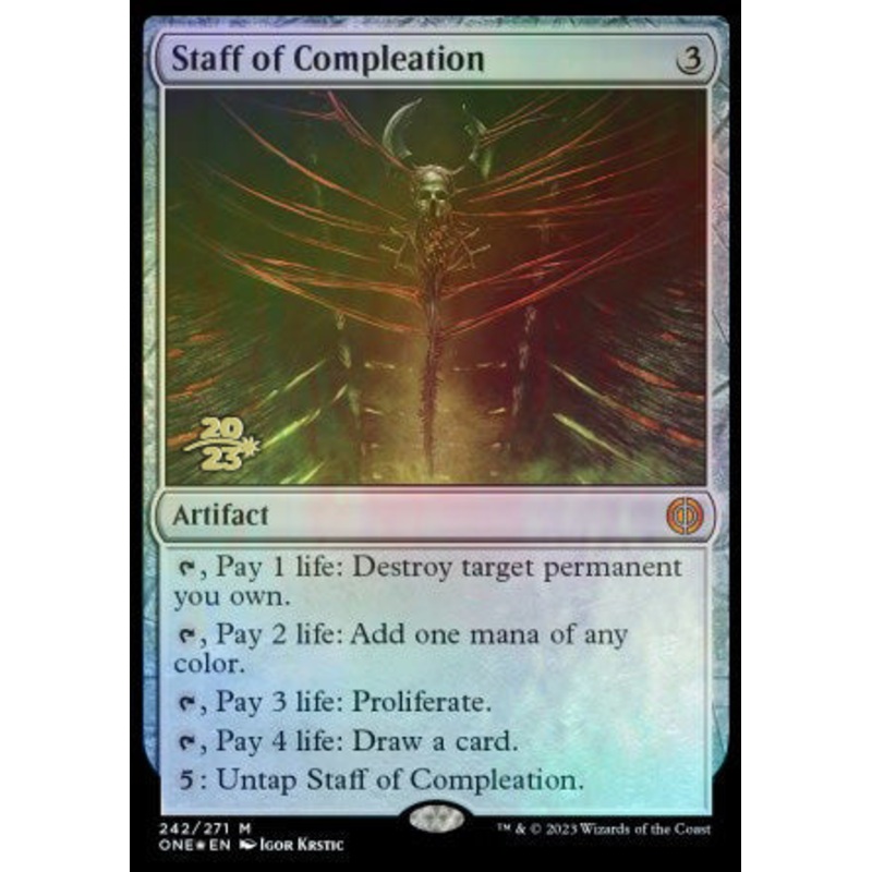 Staff of Compleation [Phyrexia: All Will Be One Prerelease Promos]
