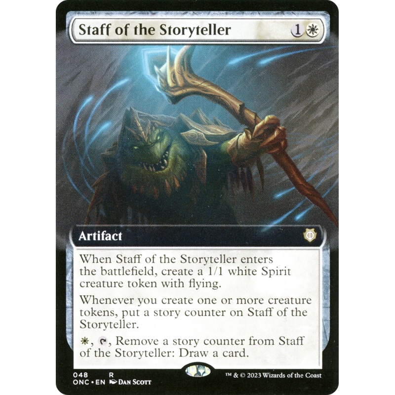 Staff of the Storyteller (Extended Art) [Phyrexia: All Will Be One Commander]
