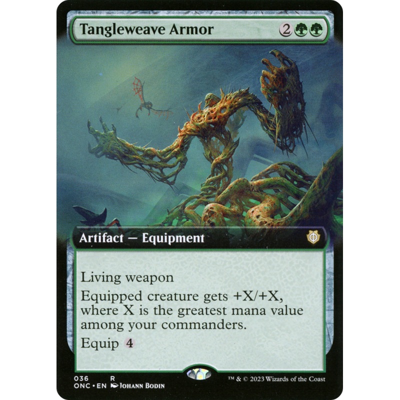 Tangleweave Armor (Extended Art) [Phyrexia: All Will Be One Commander]