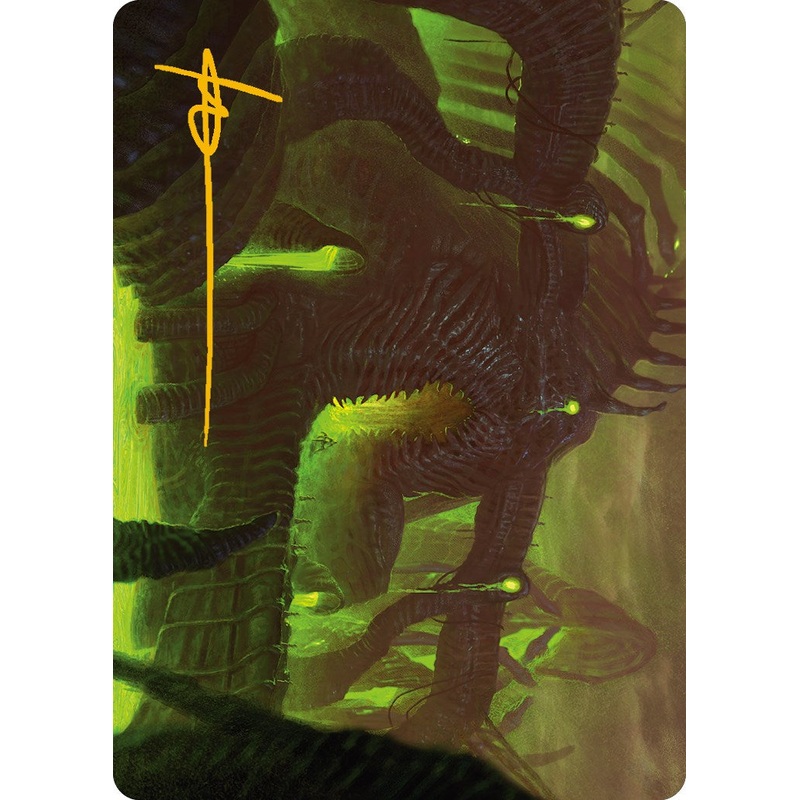 The Dross Pits Art Card (Gold-Stamped Signature) [Phyrexia: All Will Be One Art Series]