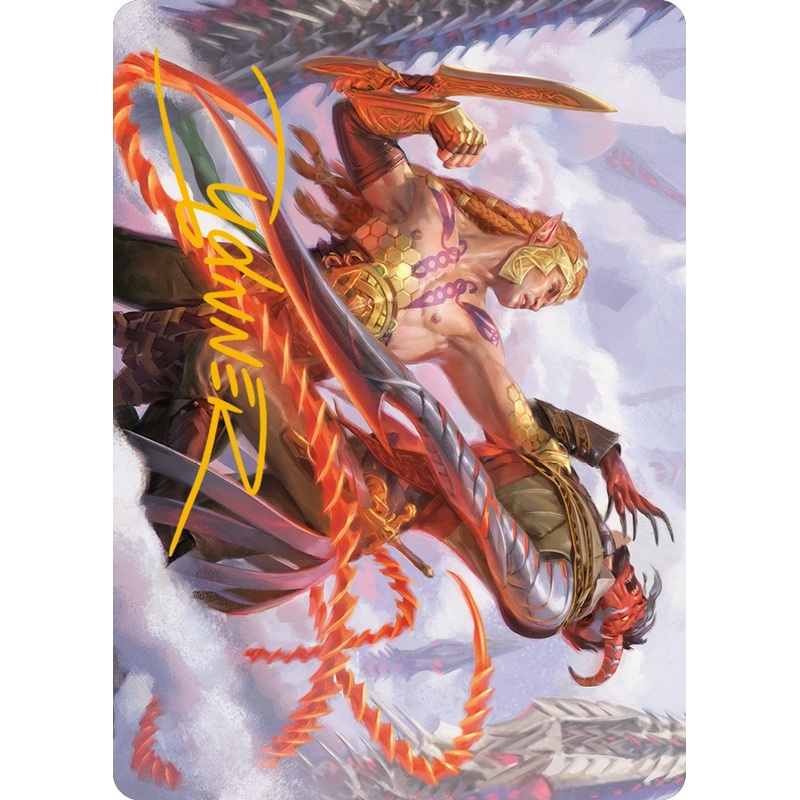 Tyvar's Stand Art Card (Gold-Stamped Signature) [Phyrexia: All Will Be One Art Series]