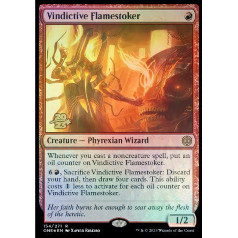 Vindictive Flamestoker [Phyrexia: All Will Be One Prerelease Promos]