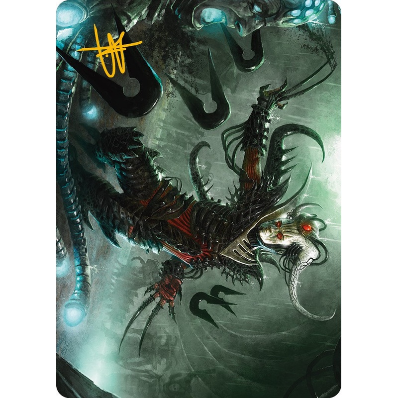 Vraan, Executioner Thane Art Card (Gold-Stamped Signature) [Phyrexia: All Will Be One Art Series]
