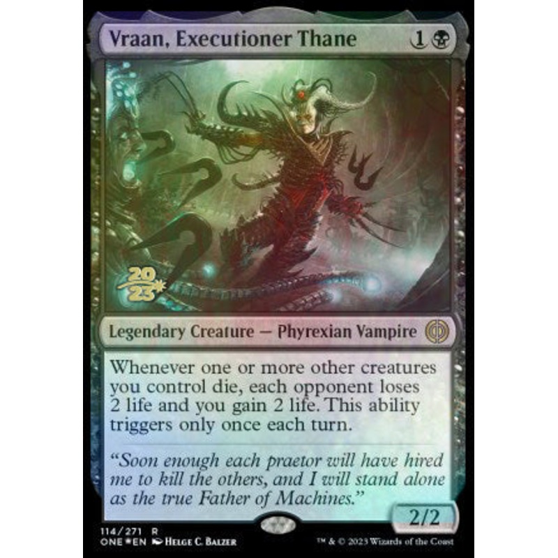 Vraan, Executioner Thane [Phyrexia: All Will Be One Prerelease Promos]
