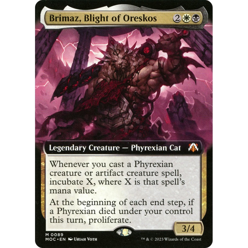 Brimaz, Blight of Oreskos (Extended Art) [March of the Machine Commander]
