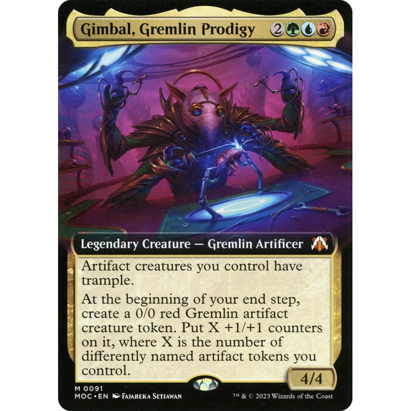Gimbal, Gremlin Prodigy (Extended Art) [March of the Machine Commander]