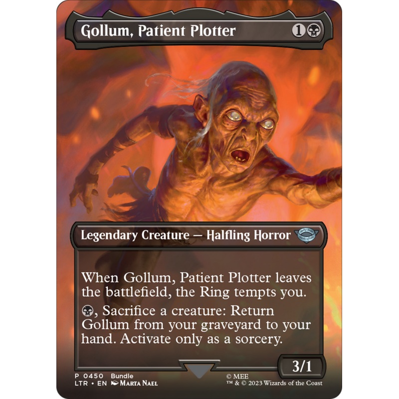 Gollum, Patient Plotter (Borderless Alternate Art) [The Lord of the Rings: Tales of Middle-Earth]