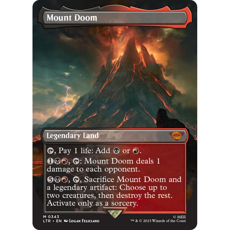 Mount Doom (Borderless Alternate Art) [The Lord of the Rings: Tales of Middle-Earth]
