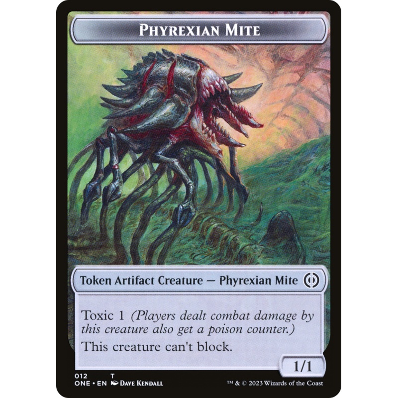 Phyrexian Mite (012) // Cat Double-Sided Token [Phyrexia: All Will Be One Tokens]