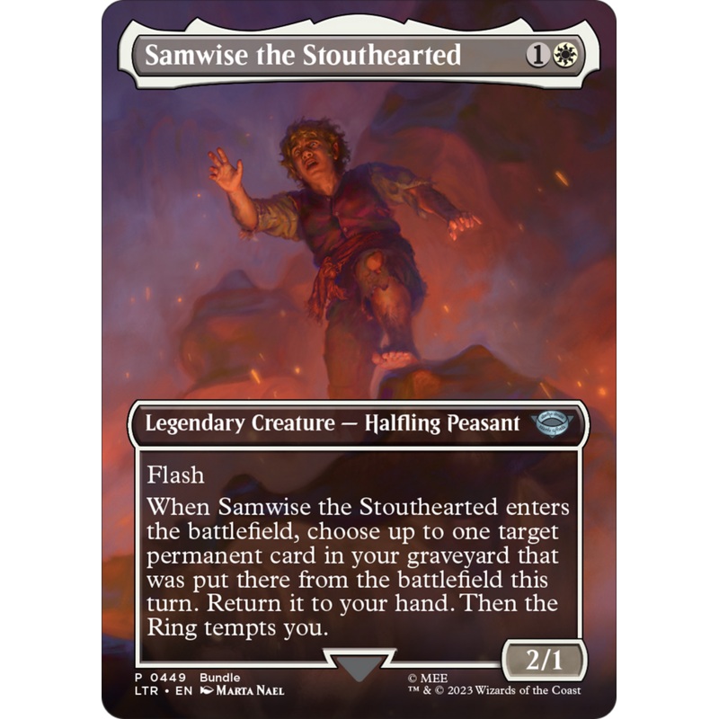 Samwise the Stouthearted (Borderless Alternate Art) [The Lord of the Rings: Tales of Middle-Earth]