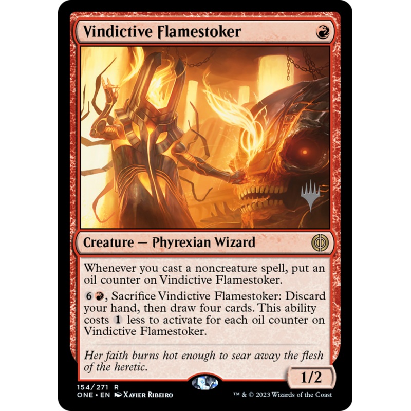 Vindictive Flamestoker (Promo Pack) [Phyrexia: All Will Be One Promos]