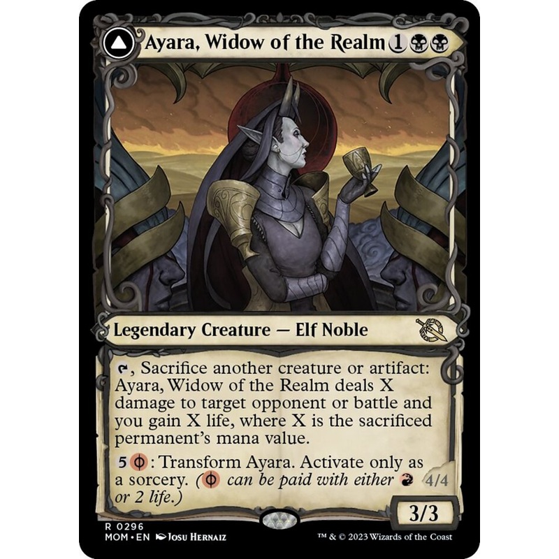 Ayara, Widow of the Realm // Ayara, Furnace Queen (Showcase Planar Booster Fun) [March of the Machine]