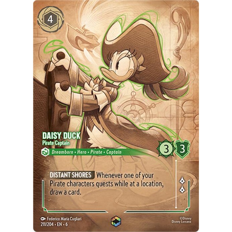 Daisy Duck - Pirate Captain (Enchanted) (211/204) [Azurite Sea]