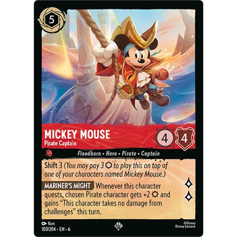 Mickey Mouse - Pirate Captain (103/204) [Azurite Sea]
