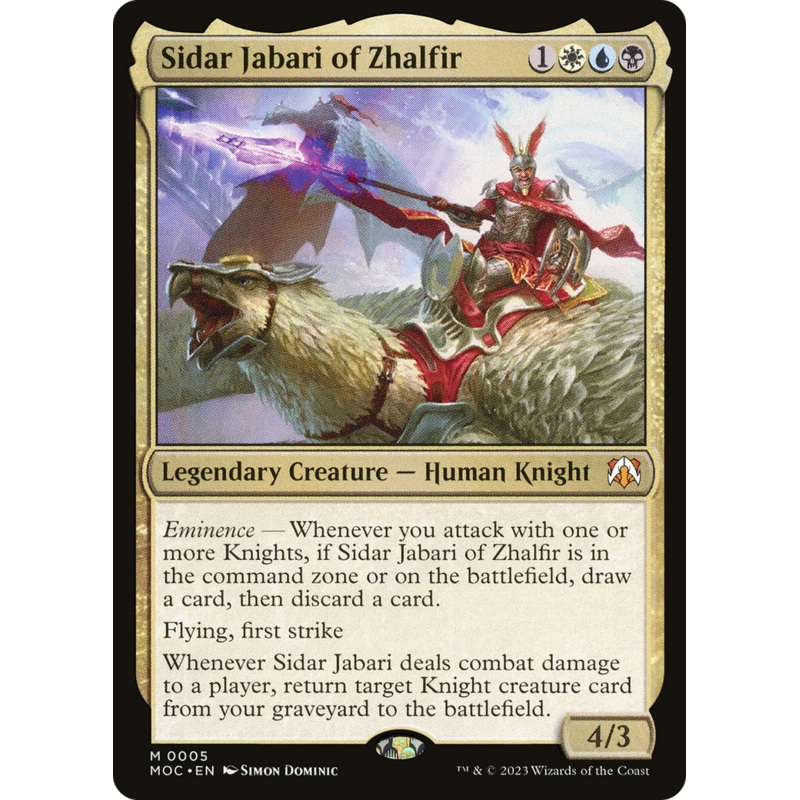 Sidar Jabari of Zhalfir [March of the Machine Commander]