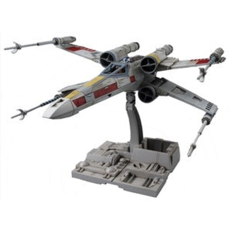 BANDAI 0191406 X-Wing Star Fighter, 1/72 Plastic Model Kit, Star Wars Character Line