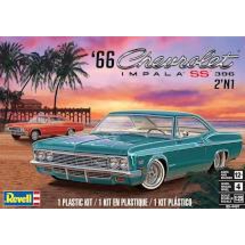 REVELL 85-4497 1/25 1966 Chevy Impala SS 396 2 n 1