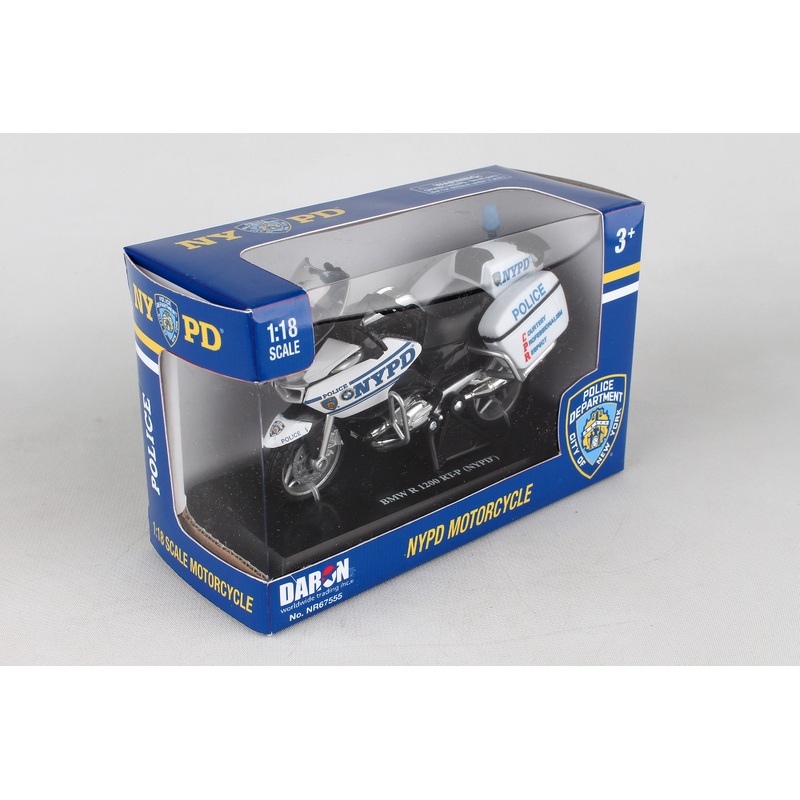 DARON NR67555 NYPD POLICE MOTORCYLE 1/18