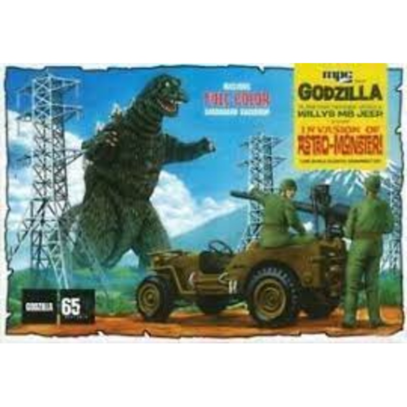 MPC 882/12 1/25 Scale Godzilla Army Jeep Plastic Model Kit