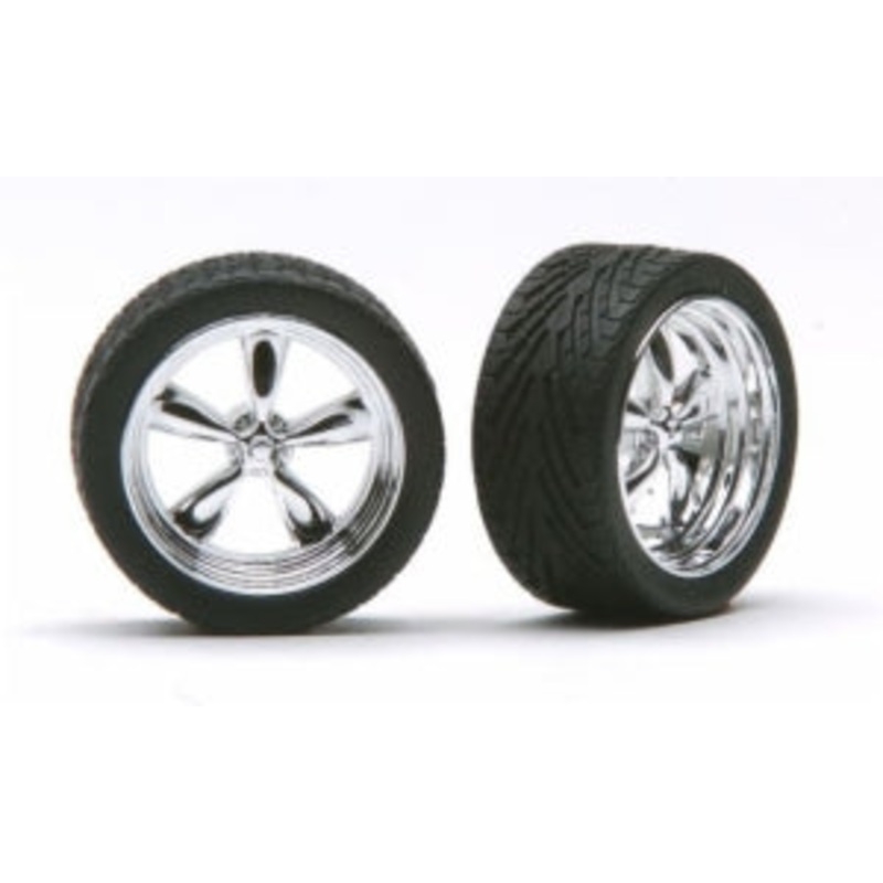 PEGASUS 2301 1:24 Chrome "T's" Rims with Low Profile Tires
