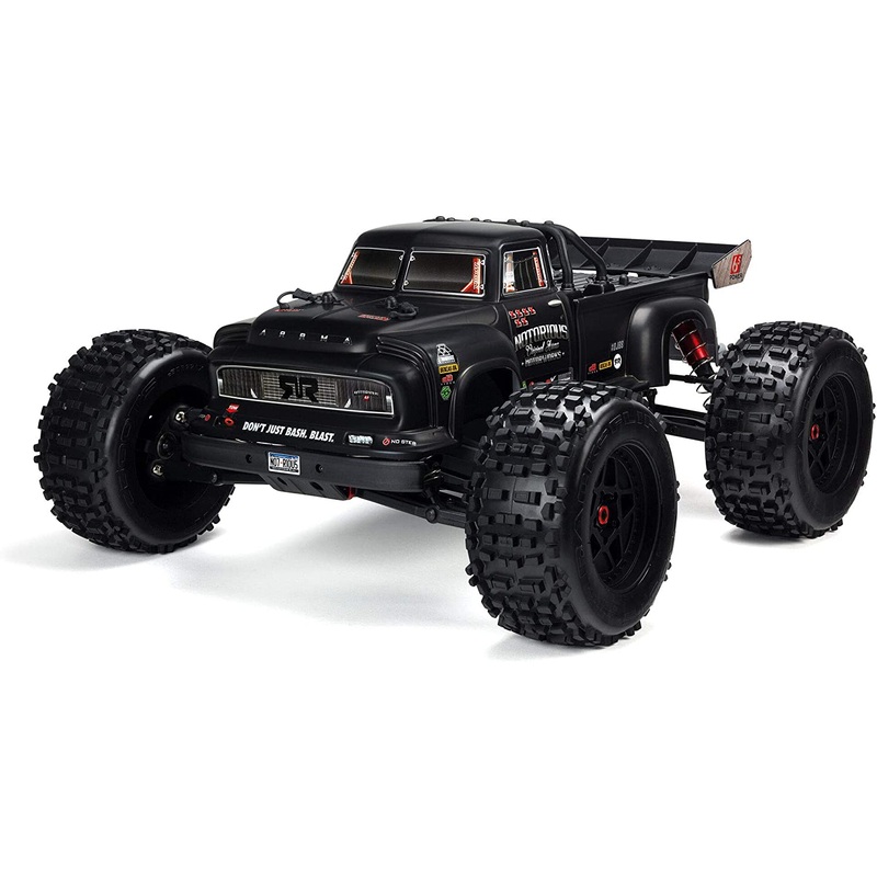 ARRMA ARA8611V5T1 1/8 NOTORIOUS 6S V5 4WD BLX Stunt Truck with Spektrum Firma RTR, Black
