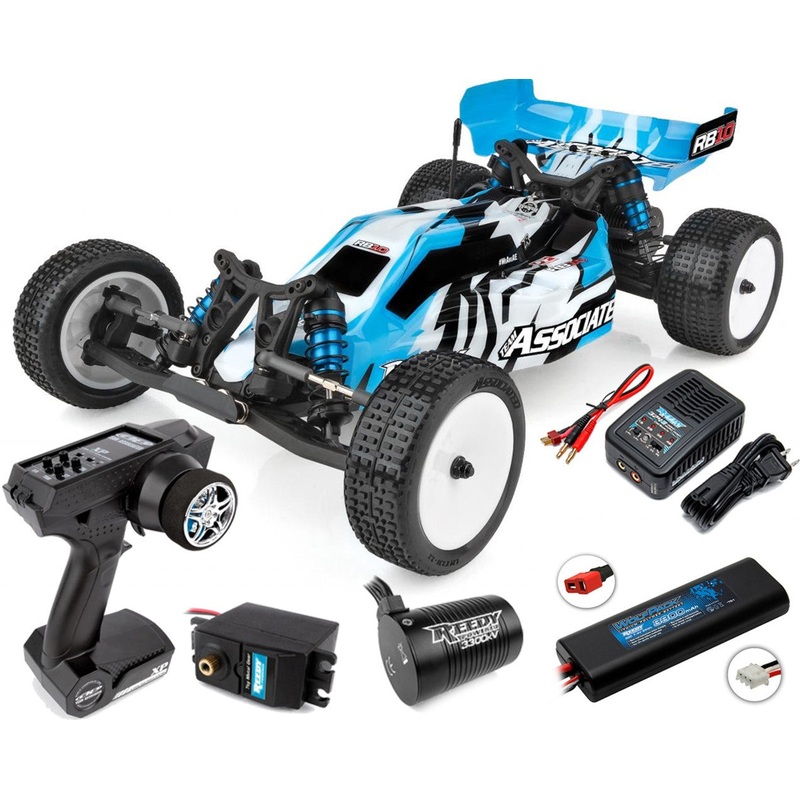 ASSOCIATED 90031C RB10 RTR 1/10 Electric 2WD Brushless Buggy Combo (Blue) w/2.4GHz Radio, DVC & Battery & Charger