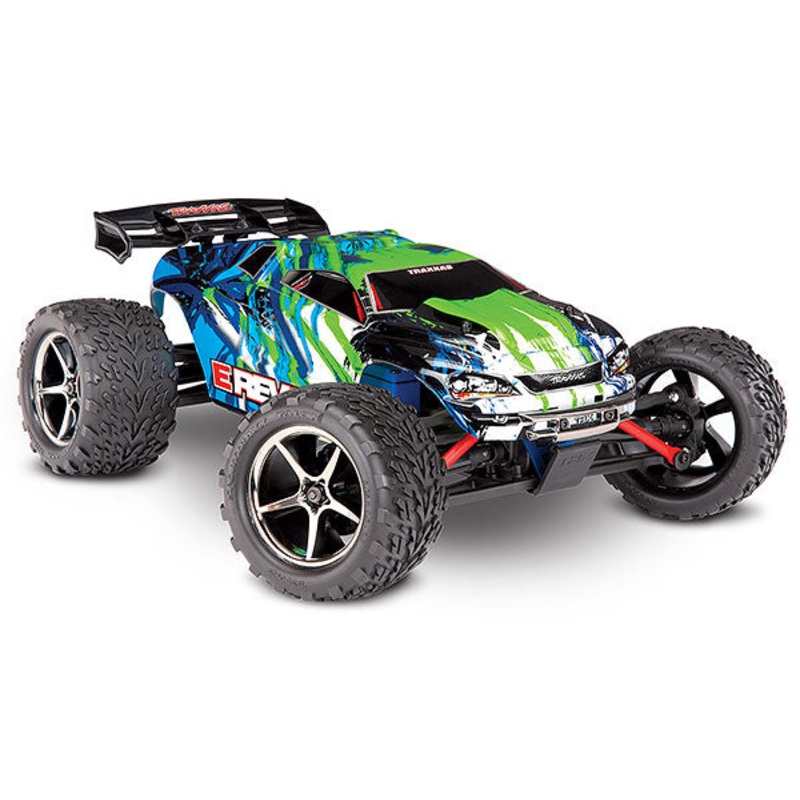 TRAXXAS 71054-1 E-Revo: 1/16 Scale 4WD Electric Brushed Racing Monster Truck. RTR with TQ 2.4GHz radio, Titan 550 motor and XL-2.5 ESC. Includes: 6-Cell NiMH 1200mAh