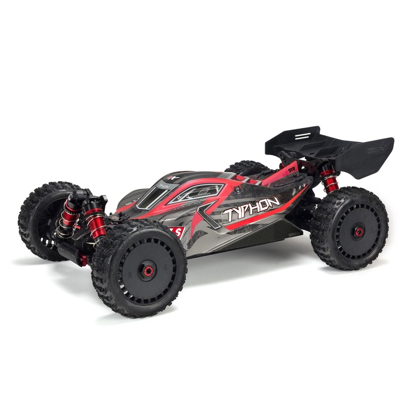 ARRMA ARA8606V5 1/8 TYPHON 6S V5 4WD BLX Buggy with Spektrum Firma RTR, Black