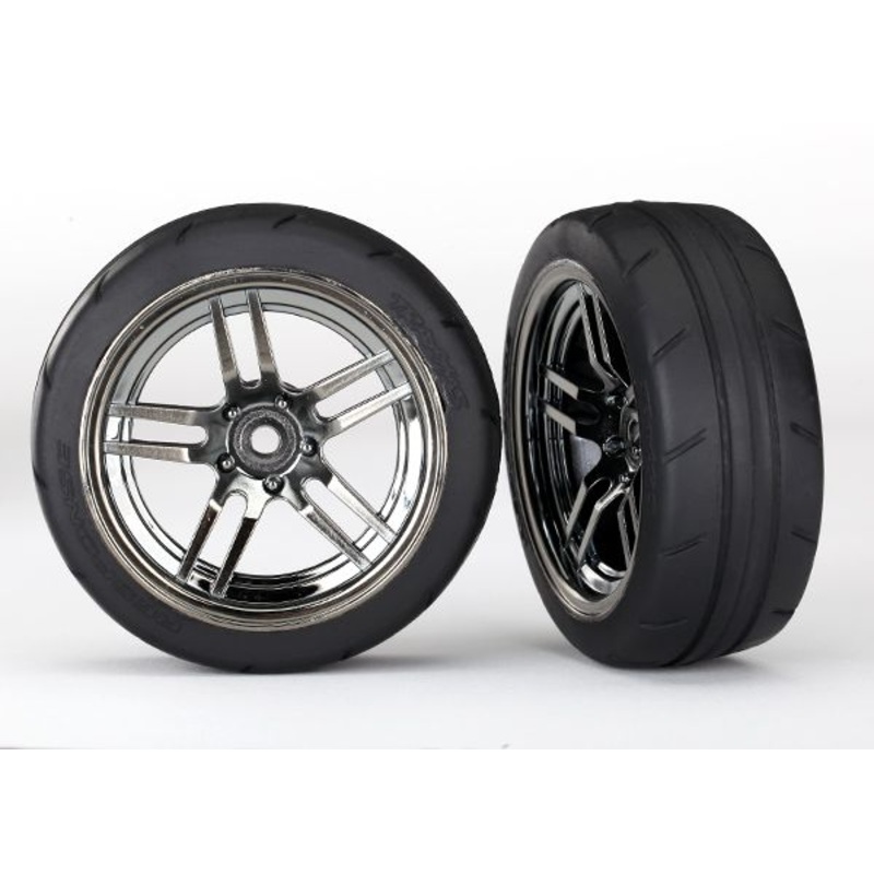 TRAXXAS 8373 Tires and Wheels, assembled glued 1.9"