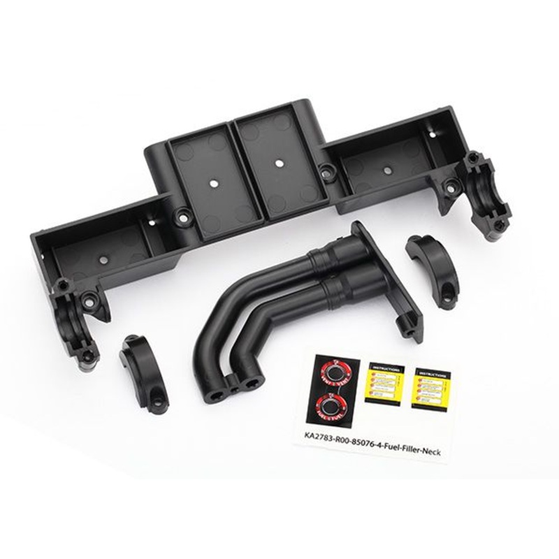 TRAXXAS 8420 Chassis tray/ driveshaft clamps/ fuel filler (black)