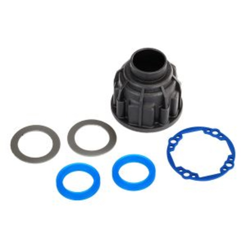 TRAXXAS 8581 Carrier, differential (front or center)/ x-ring gaskets (2)/ ring gear gasket/ 14.5x20 TW (2)
