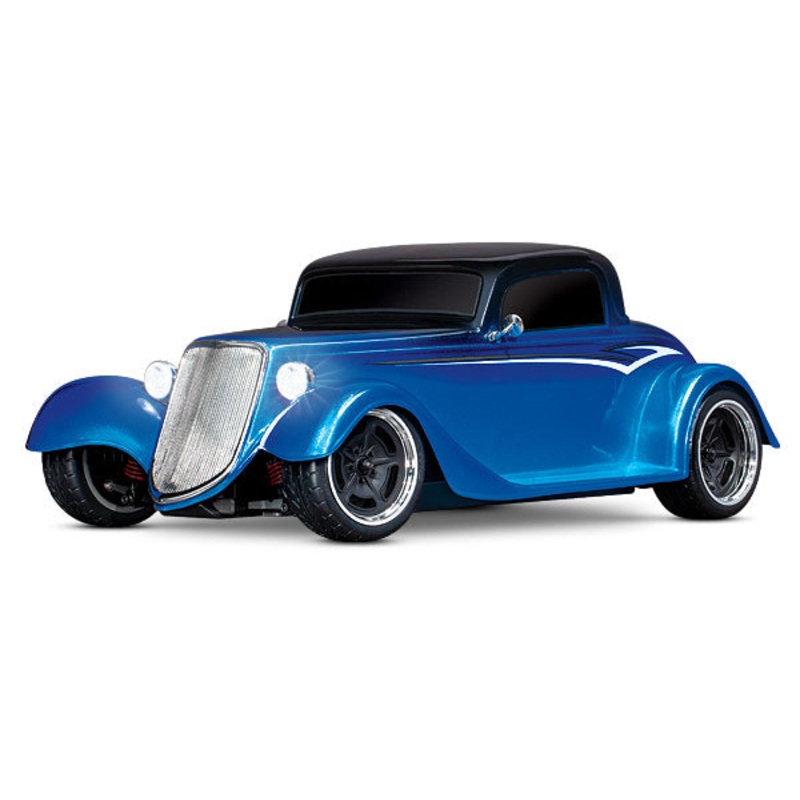 TRAXXAS 93044-4 BLUE Factory Five '33 Hot Rod Coupe: 1/10 Scale AWD Electric Supercar with TQ 2.4GHz radio system