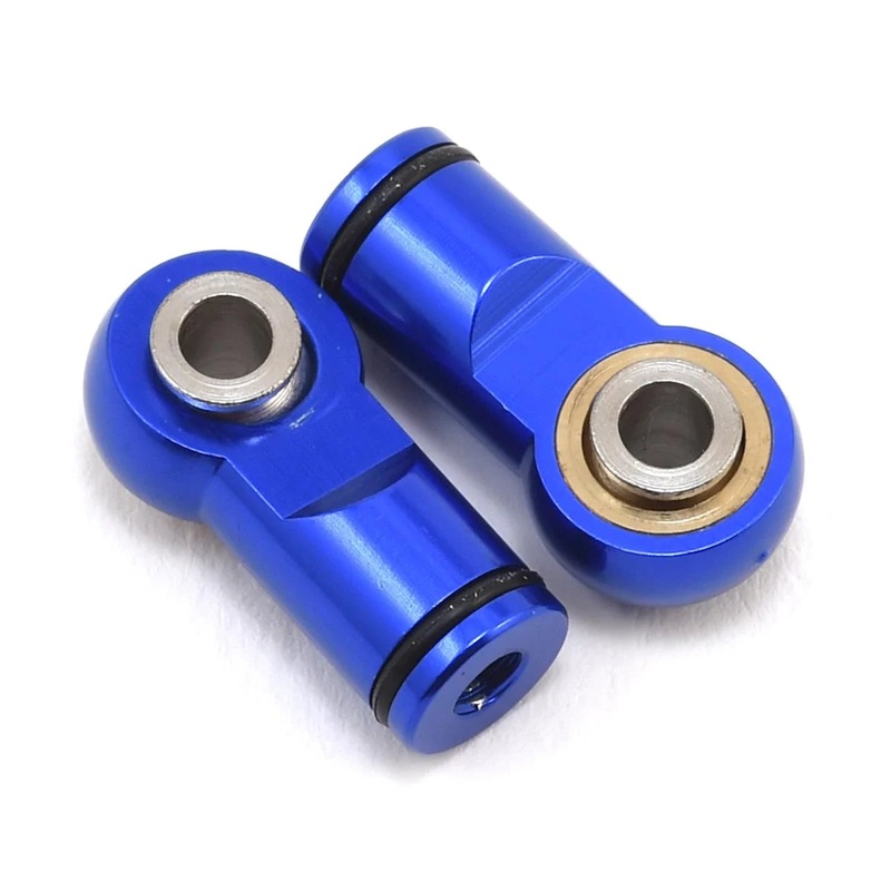 HOT RACING RVO154M06 Traxxas Revo Ball Type Aluminum Shock Ends (Blue)