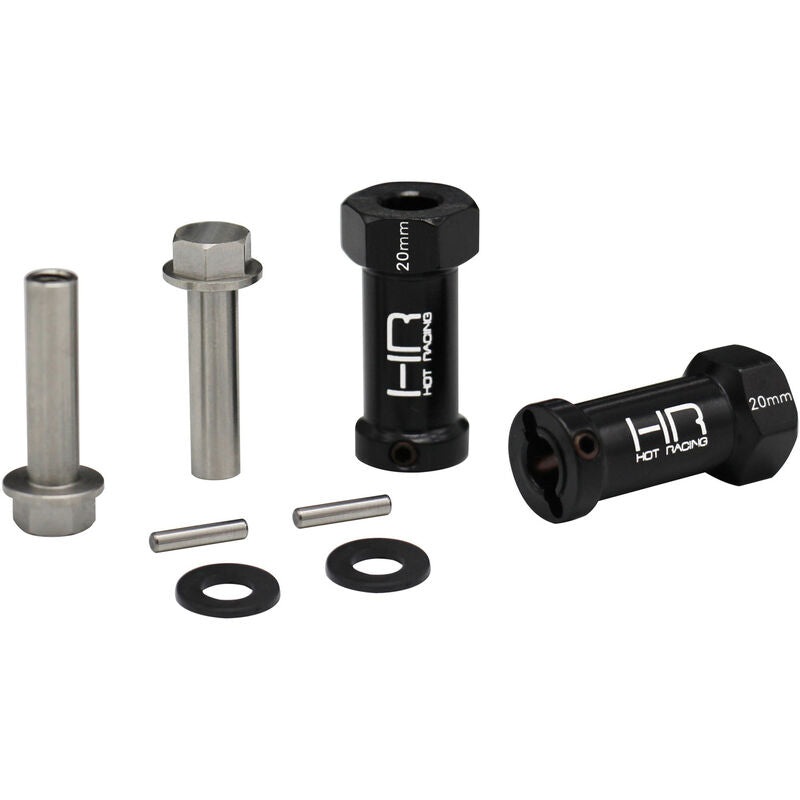 HOT RACING SCX10TT01 20mm Wheel Hub Exten 12mm Hex (2): SCX, Wraith