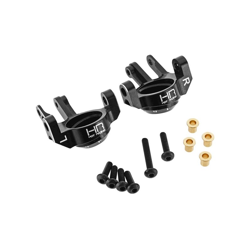 HOT RACING SCXT2101 Axial SCX10 II Aluminum AR44 Steering Knuckles (Black)