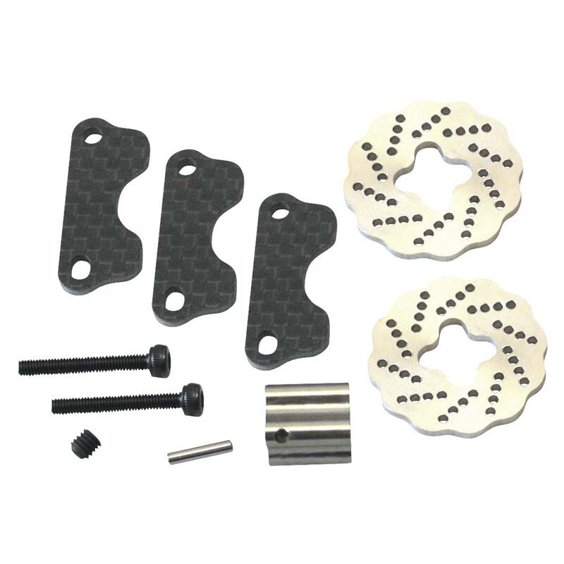HOT RACING SJT39DG Carbon Dual Steel Wave Brake Disk Kit: Traxxas Jato 3.3