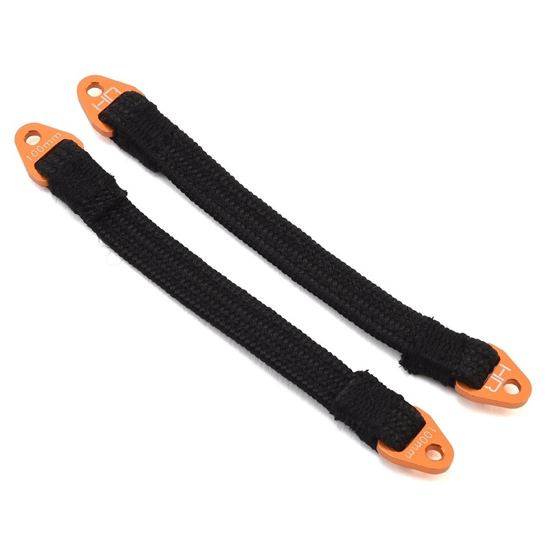 HOT RACING SLS100T0303 Suspension Travel Limit Straps 100mm (2) Orange